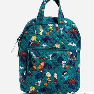 Vera Bradley x Peanuts Fall Meadow Mini Totepack Backpack Bag